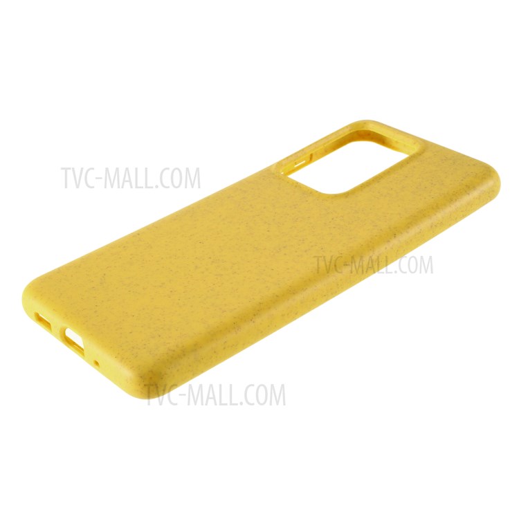 Serie Starry Sky Para Samsung Galaxy S20 Ultra Wheat Straw Case Matte TPU Biodegradable Phone Cover - Amarillo