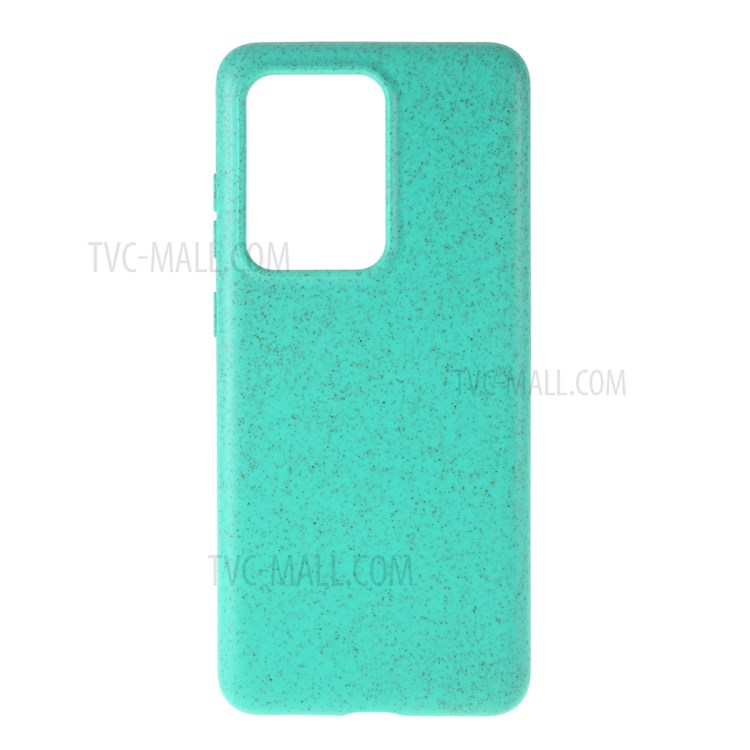 Matte Wheat Straw TPU Soft Protector Cover for Samsung Galaxy S20 Ultra - Cyan-1