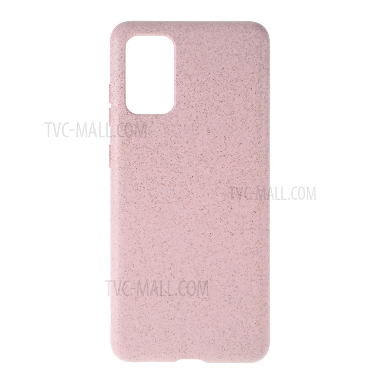 Eco-Friendly Wheat Straw Matte TPU Cell Phone Cover for Samsung Galaxy S20 Plus - Pink-1