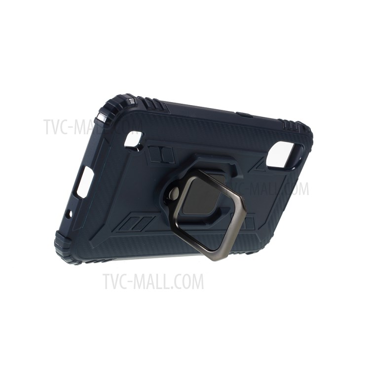 Finger Ring Kickstand Drop-proof Stylish TPU Casing for Samsung Galaxy A01 - Blue-6