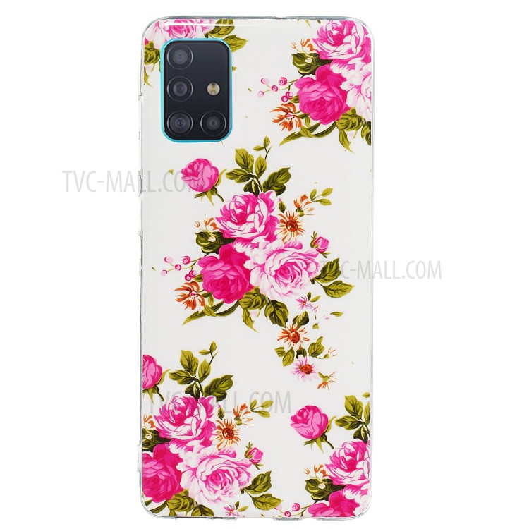Noctilucent IMD TPU Case for Samsung Galaxy A71 - Vivid Flowers-2