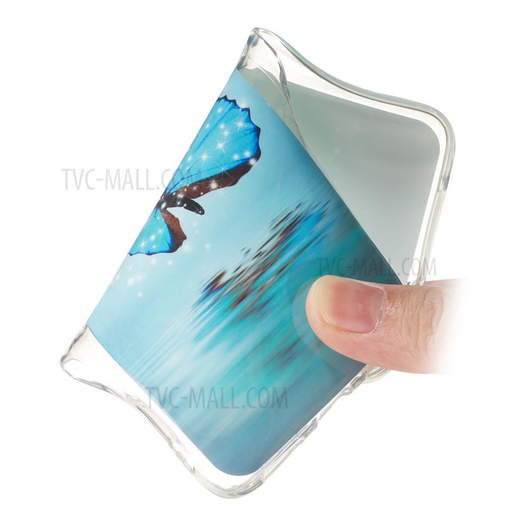 Caso TPU IMD Noctilucent Per Samsung Galaxy A71 - Farfalla Blu-5