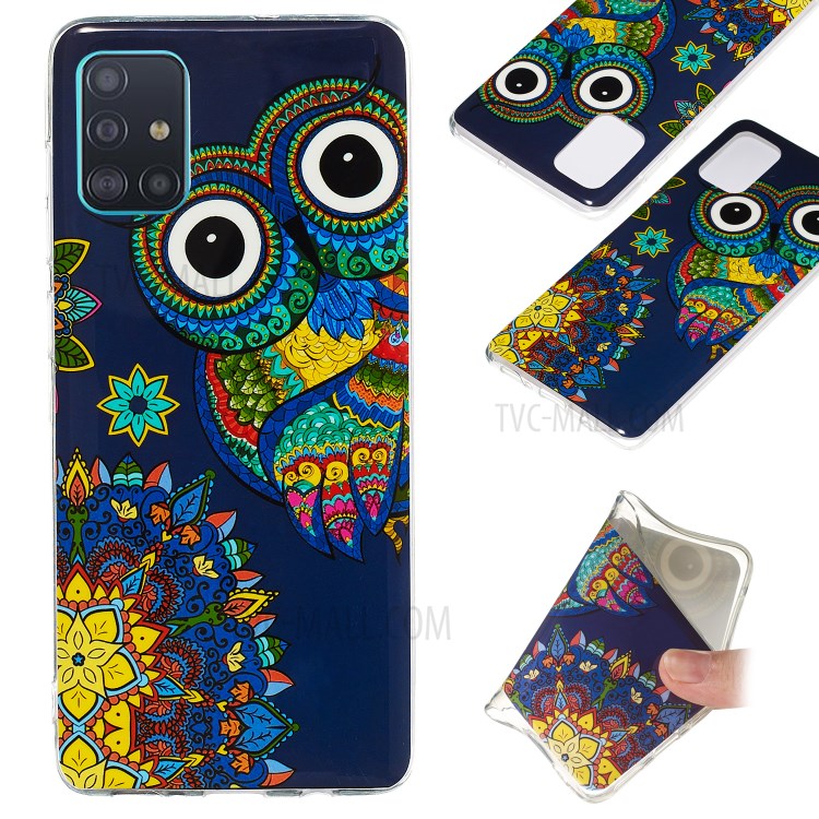 Noctilucent IMD TPU Case for Samsung Galaxy A71 - Owl Pattern-1