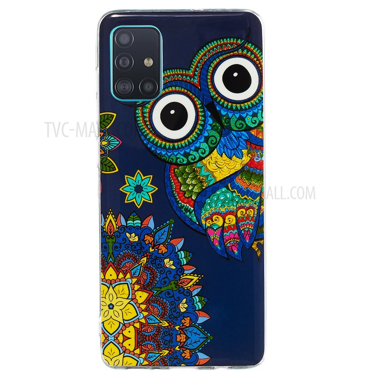 Noctilucent IMD TPU Case for Samsung Galaxy A71 - Owl Pattern-2