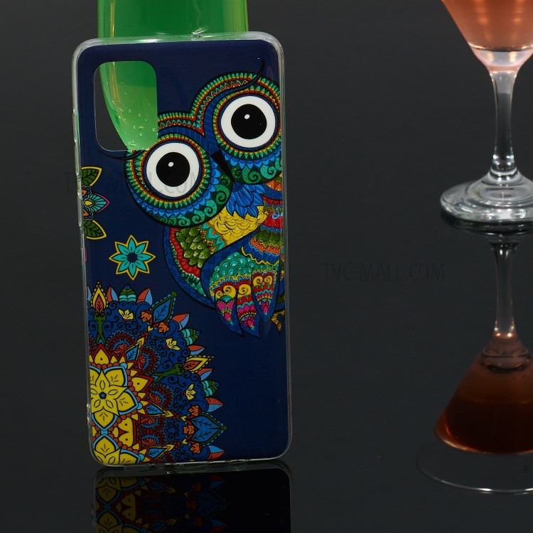 Noctilucent IMD TPU Case for Samsung Galaxy A71 - Owl Pattern-6