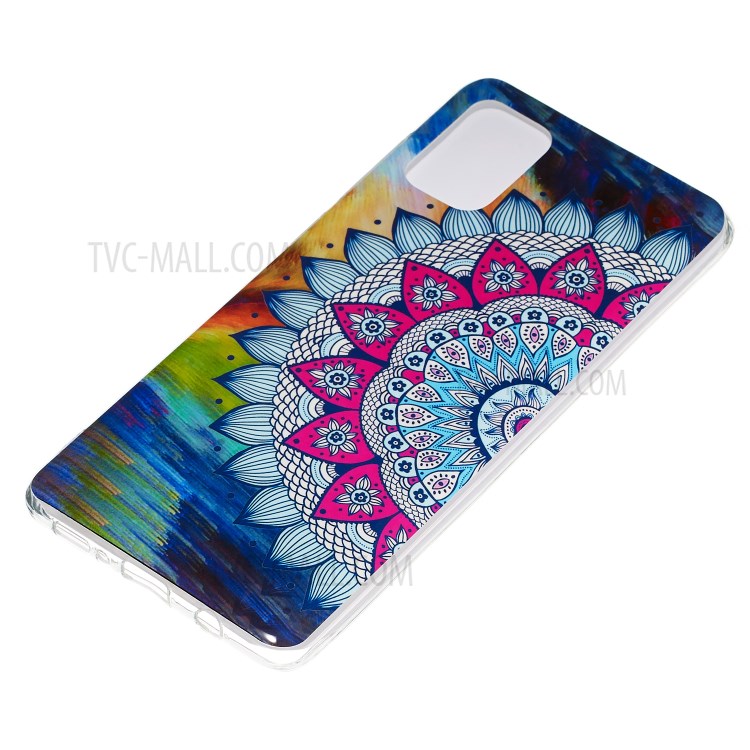 Noctilucent IMD TPU Case for Samsung Galaxy A71 - Flower Pattern-3