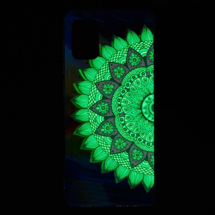 Noctilucent IMD TPU Case for Samsung Galaxy A71 - Flower Pattern-7