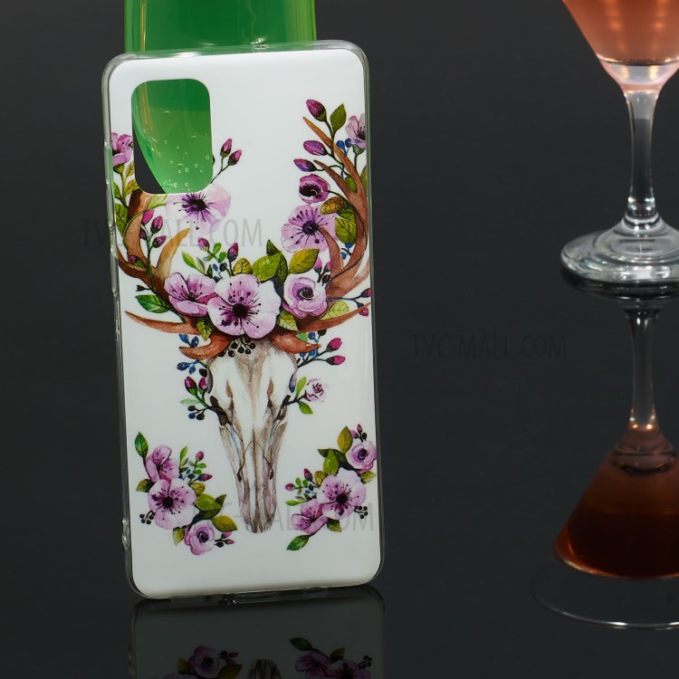 Noctilucent IMD TPU Case for Samsung Galaxy A71 - Flowered Elk-6