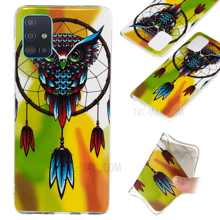 Noctilucent IMD TPU Case for Samsung Galaxy A71 - Owl Dream Catcher-1