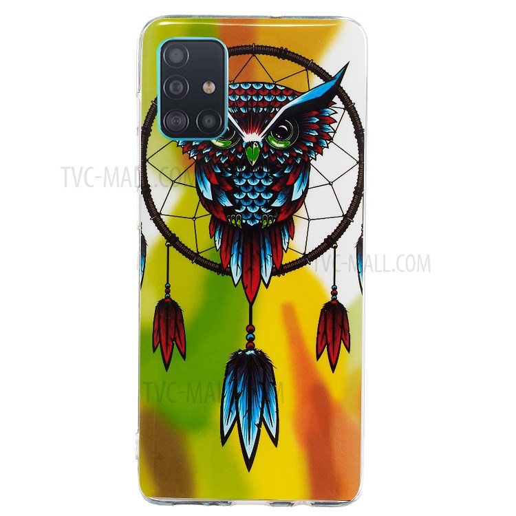 Noctilucent IMD TPU Case for Samsung Galaxy A71 - Owl Dream Catcher-2