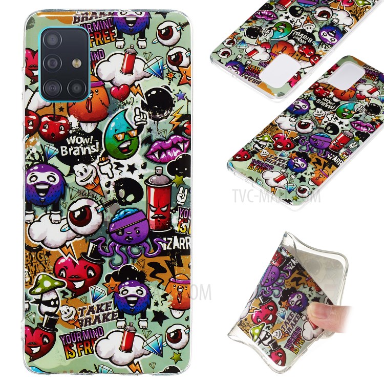 Noctilucent IMD TPU Case for Samsung Galaxy A71 - Cartoon Pattern-1