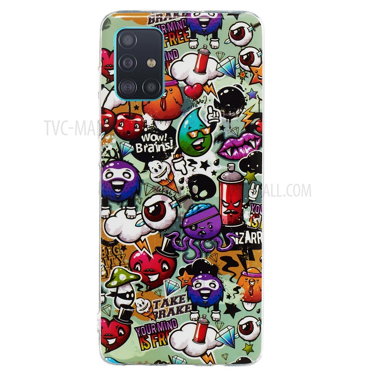 Noctilucent IMD TPU Case for Samsung Galaxy A71 - Cartoon Pattern-2