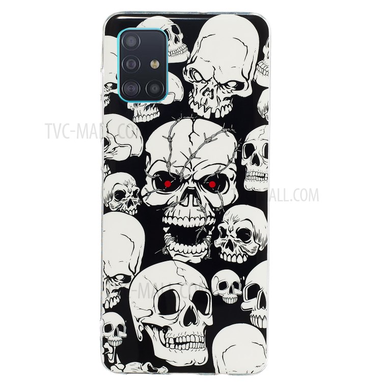 Noctilucent IMD TPU Case for Samsung Galaxy A71 - Skulls-2