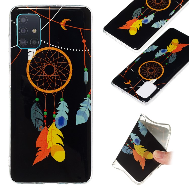 Noctilucent IMD TPU Shell for Samsung Galaxy A51 - Feather Dream Catcher-1