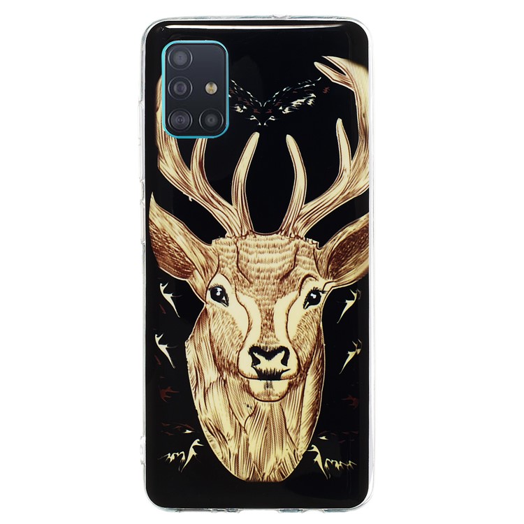 Noctilucent IMD TPU Shell for Samsung Galaxy A51 - Elk Pattern-2