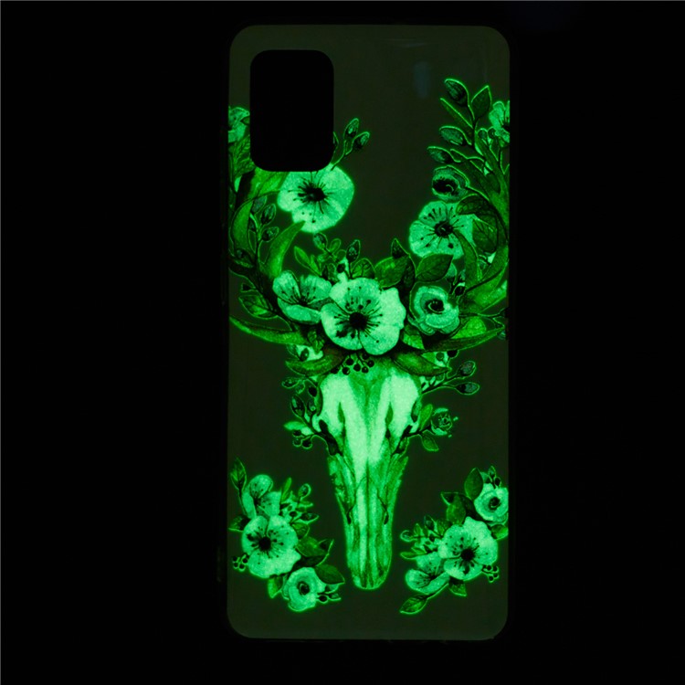 Noctilucent IMD TPU Shell for Samsung Galaxy A51 - Flowered Elk-7