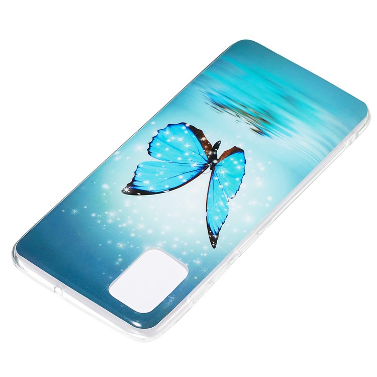 Noctilucent IMD TPU Shell for Samsung Galaxy A51 - Blue Butterfly-4