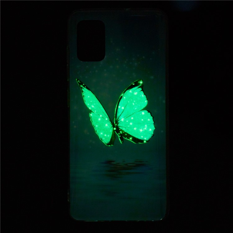 Noctilucent IMD TPU Shell for Samsung Galaxy A51 - Blue Butterfly-7