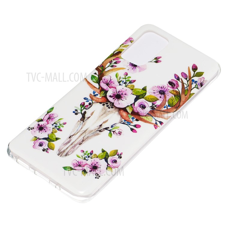 Noctilucent IMD TPU Back Case for Samsung Galaxy S20 Plus - Flowered Elk-3