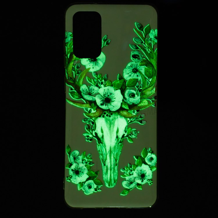 Noctilucent IMD TPU Back Case for Samsung Galaxy S20 Plus - Flowered Elk-7