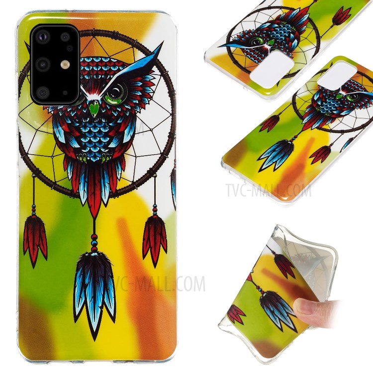 Noctilucent IMD TPU Back Case for Samsung Galaxy S20 Plus - Owl Dream Catcher-1