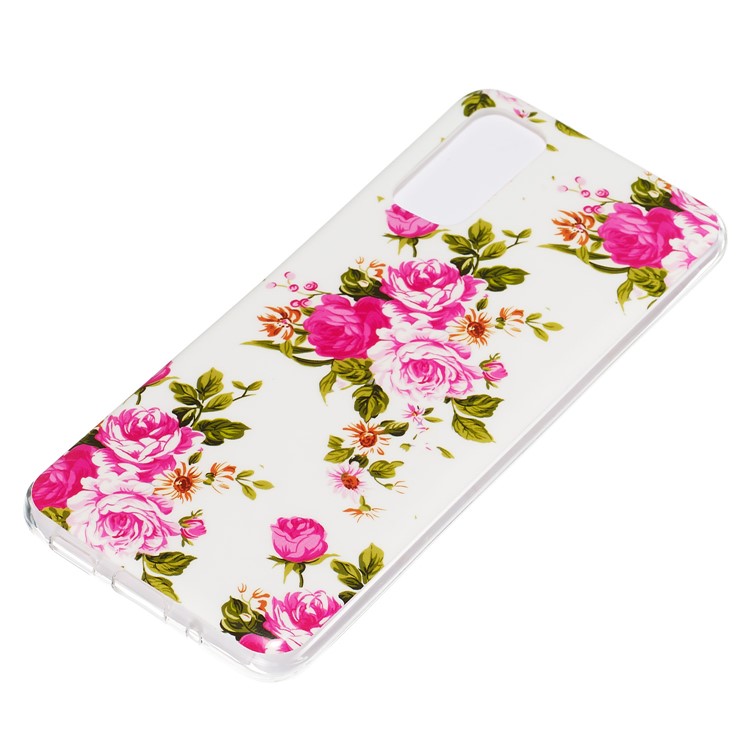 Noctilucent IMD TPU Phone Case for Samsung Galaxy S20 - Vivid Flowers-3