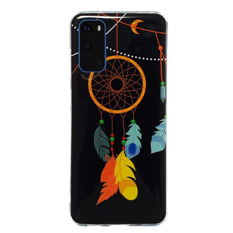 Noctilucent IMD TPU Phone Case for Samsung Galaxy S20 - Feather Dream Catcher-2