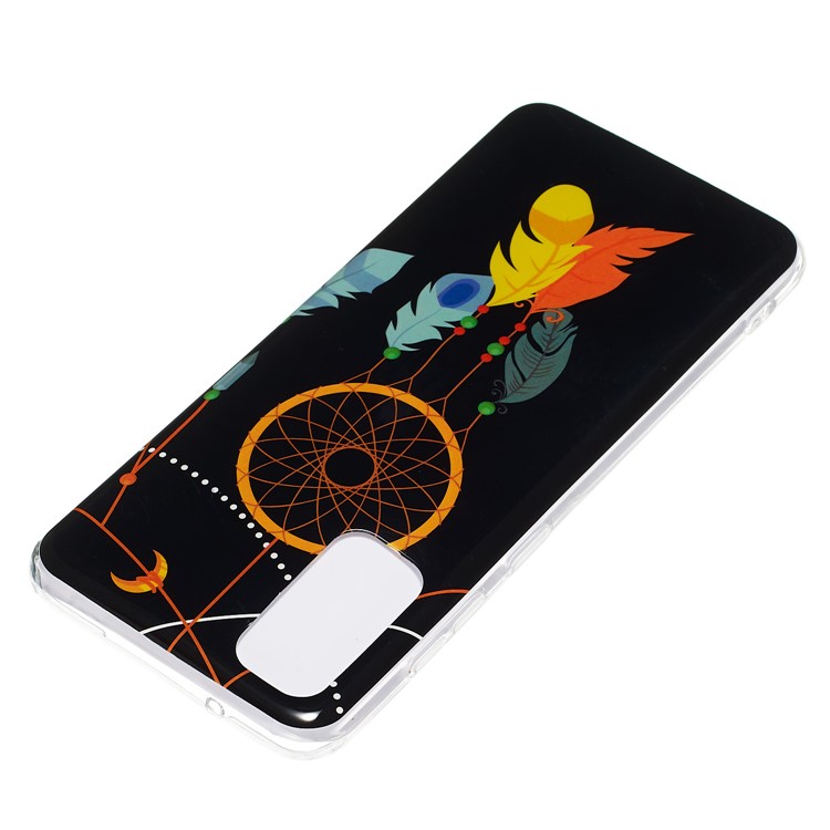 Noctilucent IMD TPU Phone Case for Samsung Galaxy S20 - Feather Dream Catcher-4