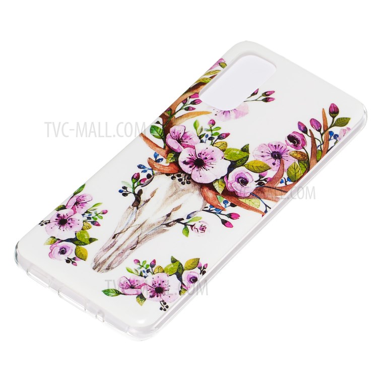 Noctilucent IMD TPU Phone Case for Samsung Galaxy S20 - Flowered Elk-3