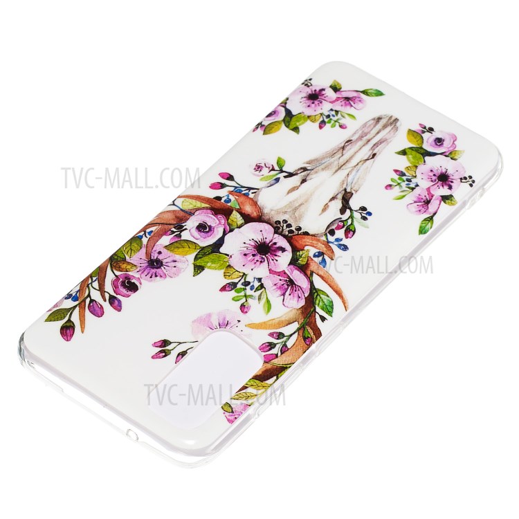 Noctilucent IMD TPU Phone Case for Samsung Galaxy S20 - Flowered Elk-4