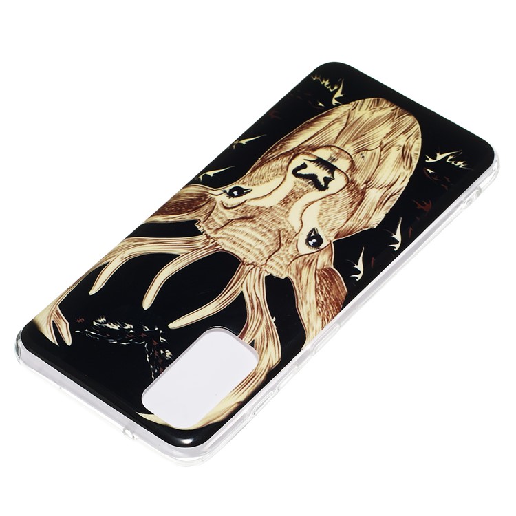 Noctilucent IMD TPU Phone Case for Samsung Galaxy S20 - Elk Pattern-4