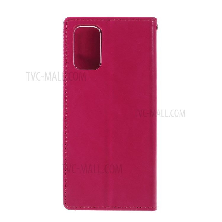 MERCURY GOOSPERY Blue Moon Stand Leather Mobile Phone Cover for Samsung Galaxy S20 Plus - Rose-3