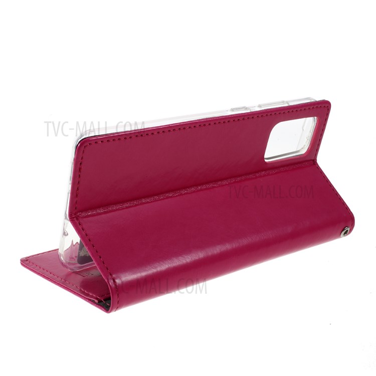 MERCURY GOOSPERY Blue Moon Stand Leather Mobile Phone Cover for Samsung Galaxy S20 Plus - Rose-5