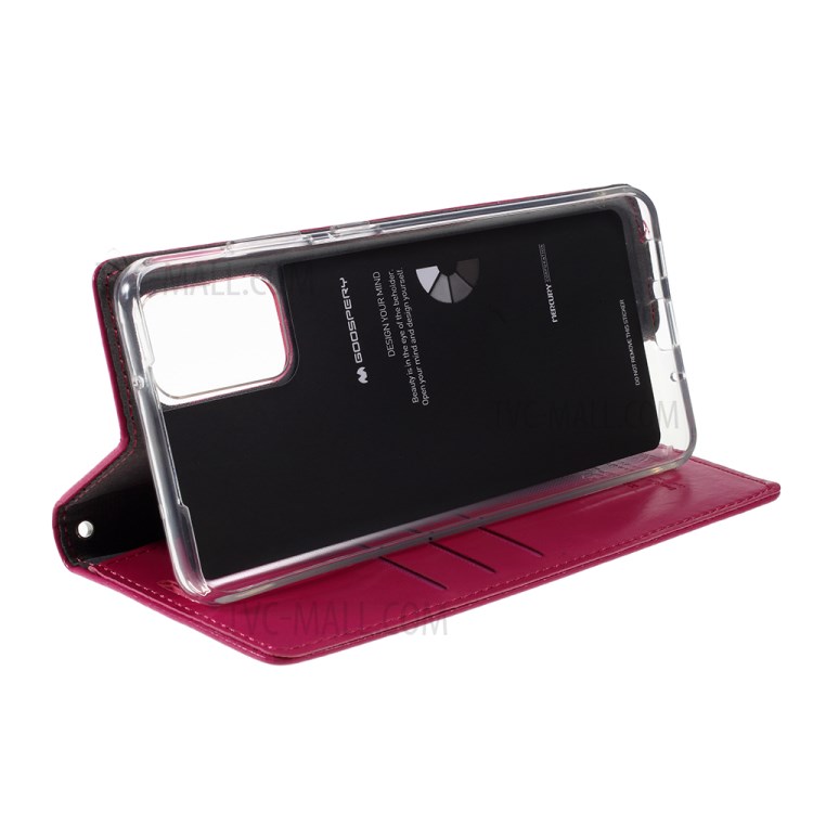 MERCURY GOOSPERY Blue Moon Stand Leather Mobile Phone Cover for Samsung Galaxy S20 Plus - Rose-6