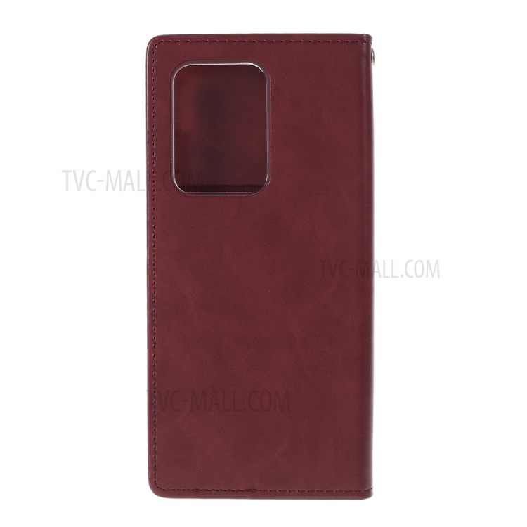 MERCURY GOOSPERY Blue Moon Leather Cover for Samsung Galaxy S20 Ultra - Wine Red-3