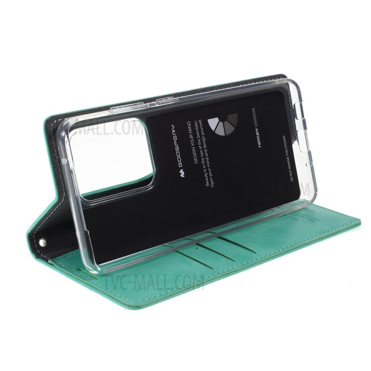 MERCURY GOOSPERY Blue Moon Leather Cover for Samsung Galaxy S20 Ultra - Baby Blue-6