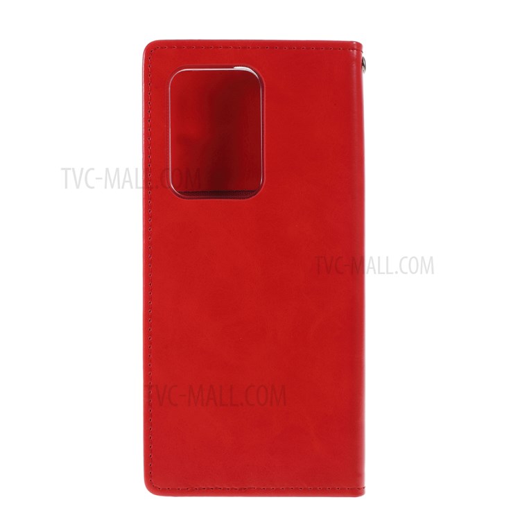 MERCURY GOOSPERY Blue Moon Leather Cover for Samsung Galaxy S20 Ultra - Red-4