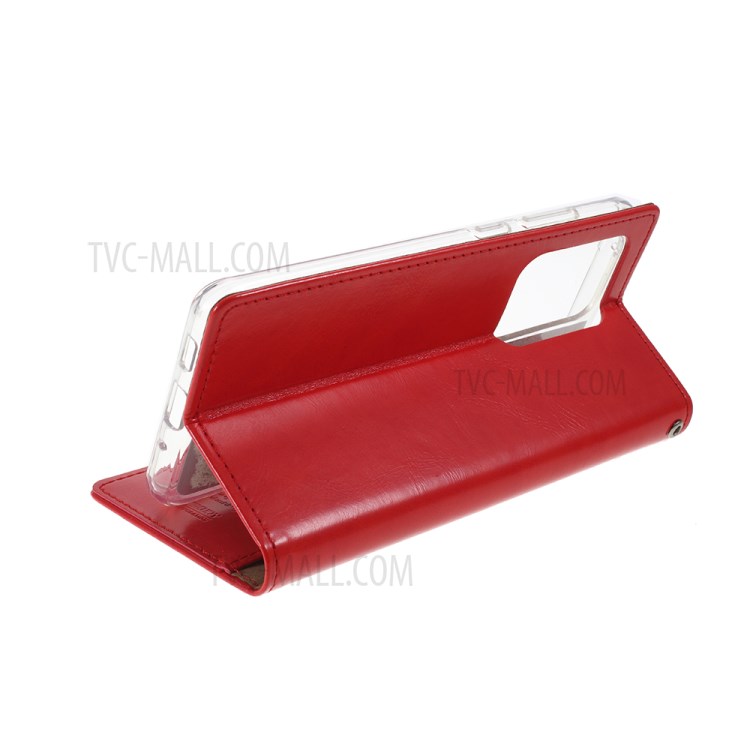 MERCURY GOOSPERY Blue Moon Leather Cover for Samsung Galaxy S20 Ultra - Red-6