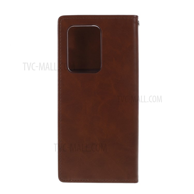 MERCURY GOOSPERY Blue Moon Leather Cover for Samsung Galaxy S20 Ultra - Brown-3