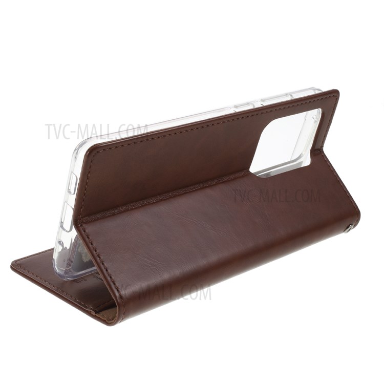 MERCURY GOOSPERY Blue Moon Leather Cover for Samsung Galaxy S20 Ultra - Brown-5