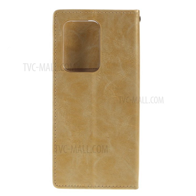 MERCURY GOOSPERY Blue Moon Leather Cover for Samsung Galaxy S20 Ultra - Gold-3