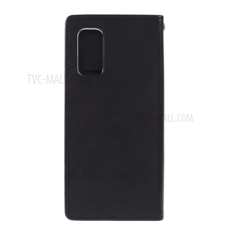 MERCURY GOOSPERY Blue Moon Stand Leather Material Mobile Phone Cover for Samsung Galaxy S20 - Black-2