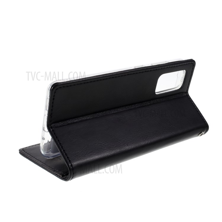 MERCURY GOOSPERY Blue Moon Stand Leather Material Mobile Phone Cover for Samsung Galaxy S20 - Black-7