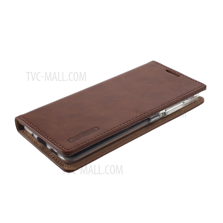 MERCURY GOOSPERY Blue Moon Stand Leather Material Mobile Phone Cover for Samsung Galaxy S20 - Brown-4