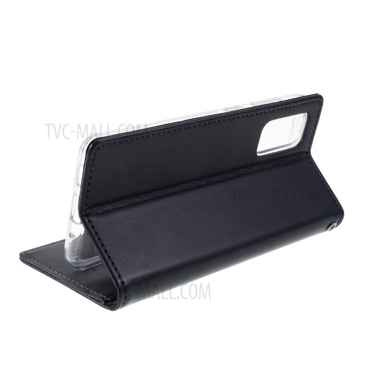 MERCURY GOOSPERY Blue Moon Stand Leather Material Mobile Phone Cover for Samsung Galaxy S20 - Dark Blue-5