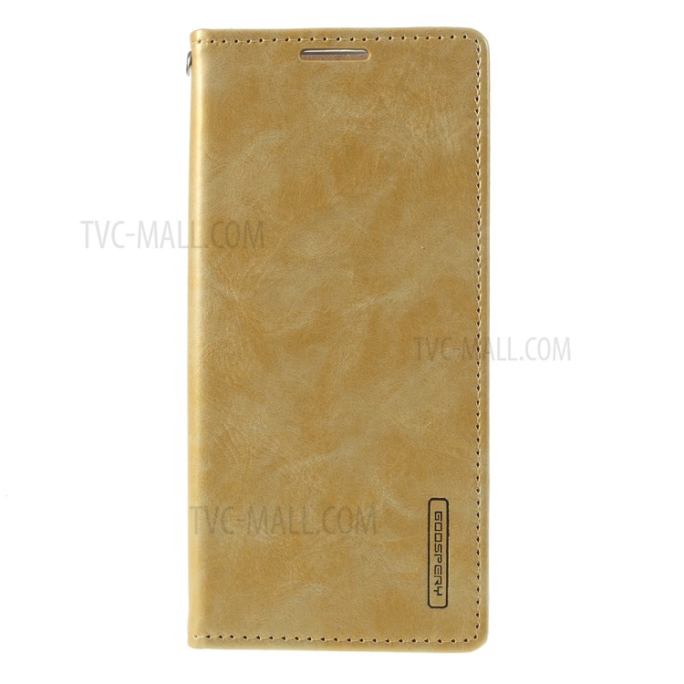 MERCURY GOOSPERY Blue Moon Stand Leather Material Mobile Phone Cover for Samsung Galaxy S20 - Gold-1