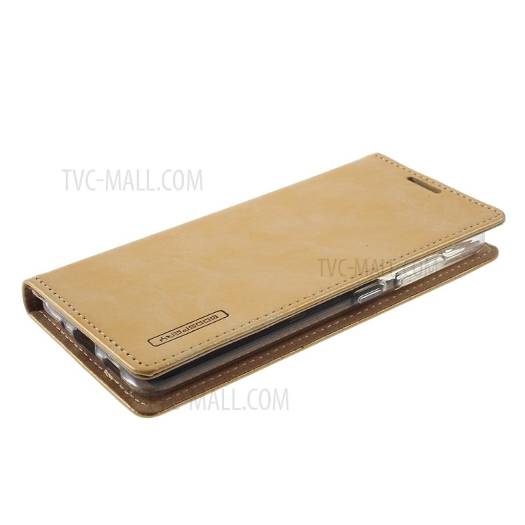 MERCURY GOOSPERY Blue Moon Stand Leather Material Mobile Phone Cover for Samsung Galaxy S20 - Gold-4