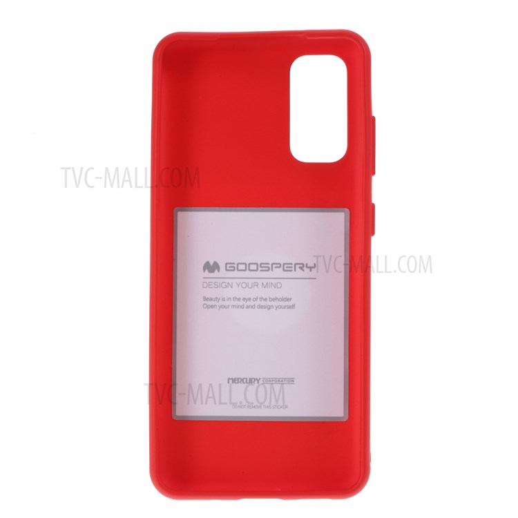 MERCURY GOOSPERY Soft Feeling Series Matte TPU Cover Shell for Samsung Galaxy S20 - Red-3