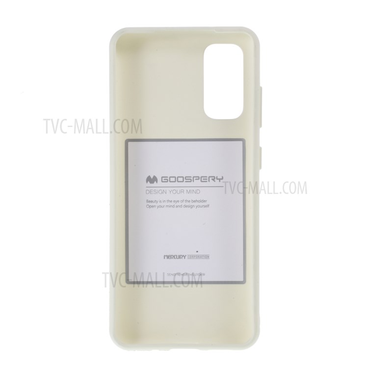 MERCURY GOOSPERY Soft Feeling Series Matte TPU Cover Shell for Samsung Galaxy S20 - White-3