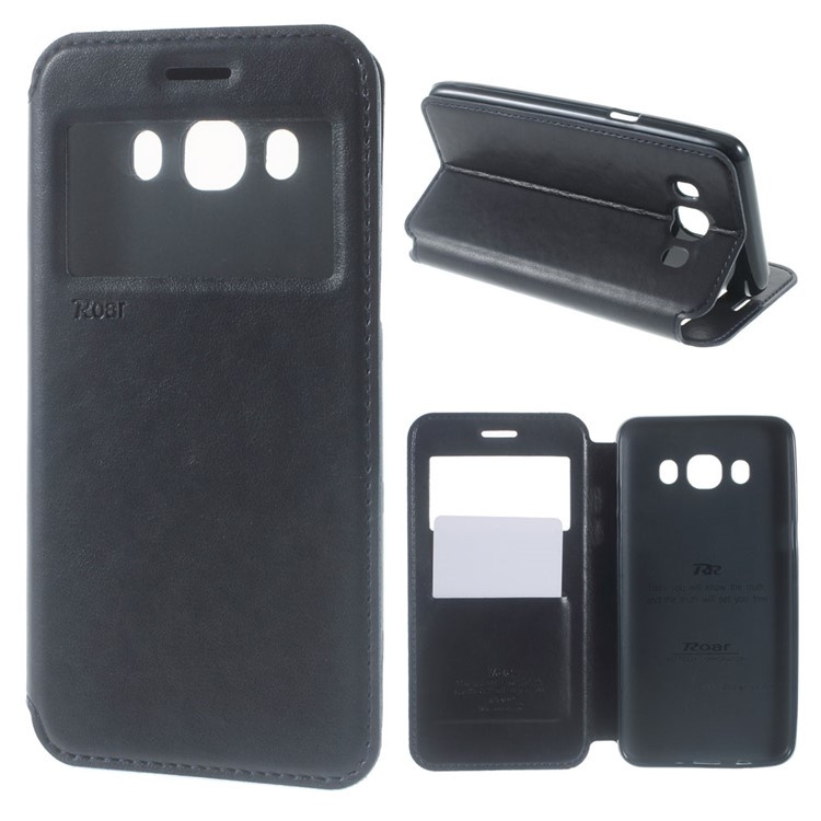 

ROAR Noble Leather Window View Cover for Samsung Galaxy J5 (2016) - Dark Blue, Galaxy J5 (2016)